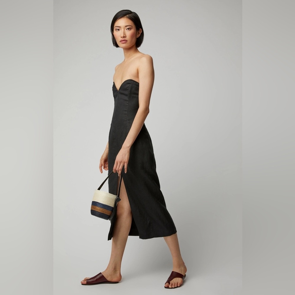 Mara Hoffman, Diaz Strapless Dress in Black, size 2
